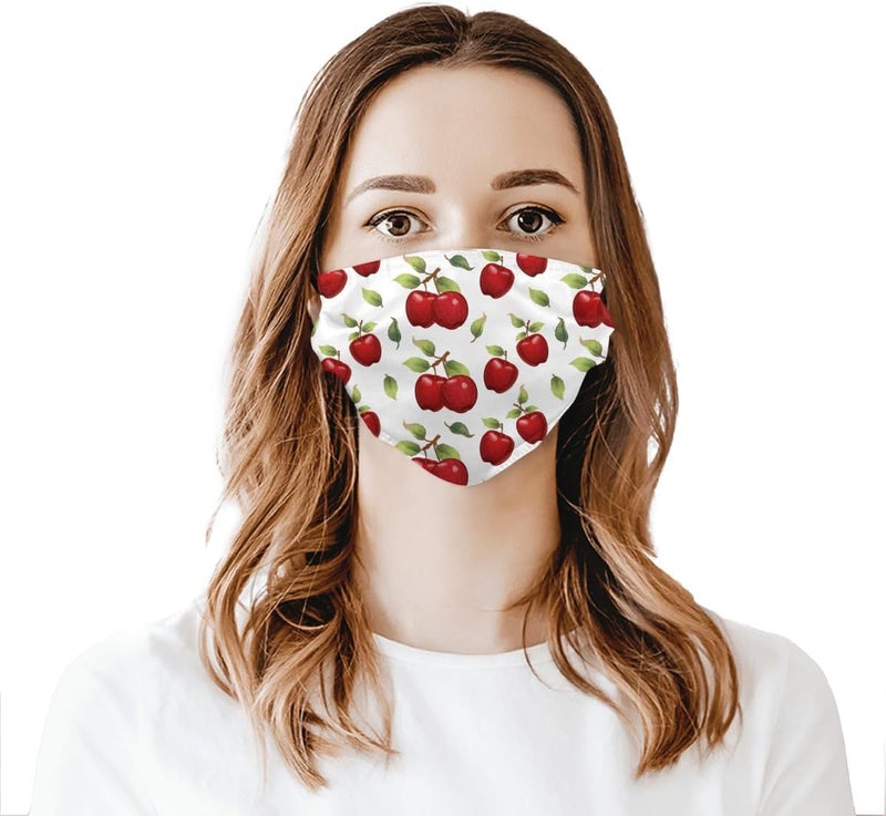 Beubebim Cute Dolphins Wave Face Mask Adult Washable Reusable Pleated Anti Dust Mask with 2 Filter for Women Men Decorative - Image 5